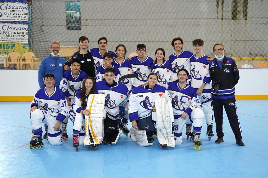 Hockey in line, gli Snipers under 18 ed under 14 iniziano il campionato con solo vittorie